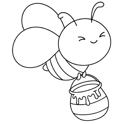Desenho de abelha para colorir e imprimir para imprimir e colorir - imagem 4